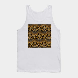 copper and GOLD coloured repeating pattern and design Tank Top